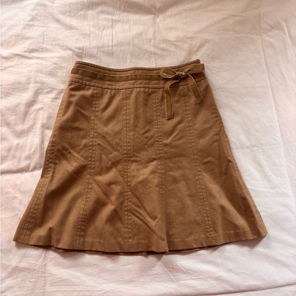 Tan Midi Skirt